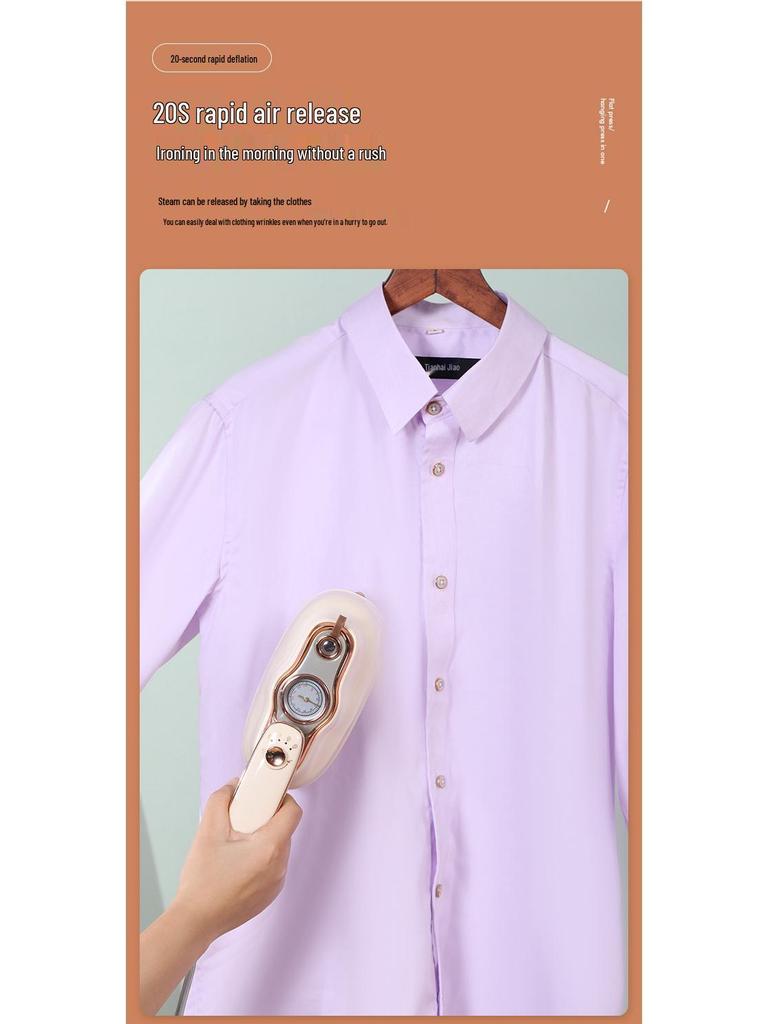 Portable High-Power Handheld Electric Iron with Large Steam Display for Garment Care