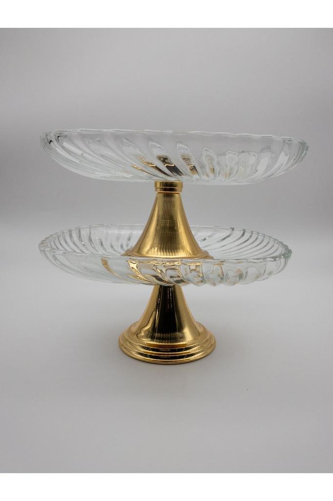 Подставка для презентаций из двух частей с золотым основанием, квадратная стеклянная, для сармы, долмы, салата, фруктов и торта, подставка для приданого