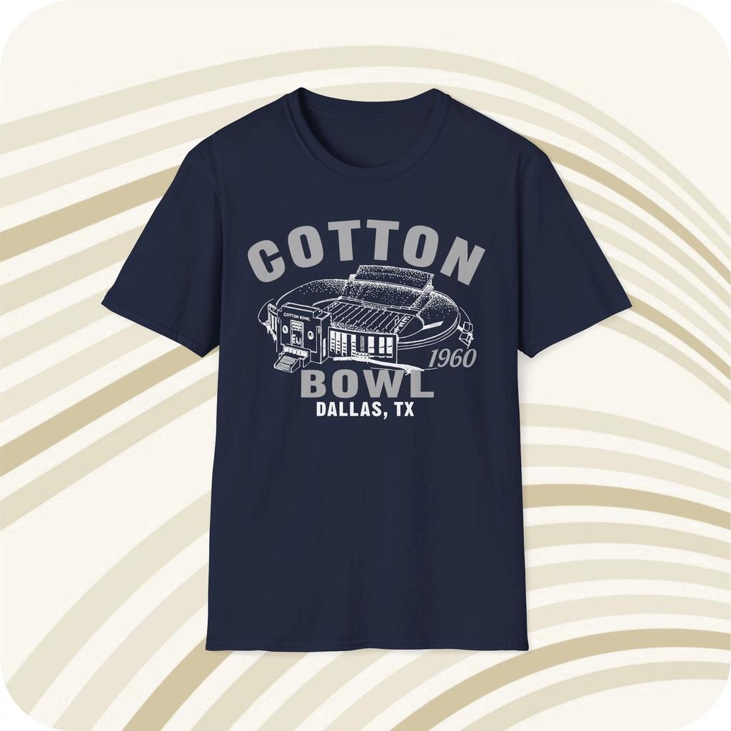 Throwbackmax Cotton Bowl 1960 Classic Cut Football T shirt - Dallas Cowboys