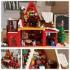 City Creativity Winter Village Christmas House Christmas ART House Model Building Blocks Bricks Kids Toys Christmas Gift