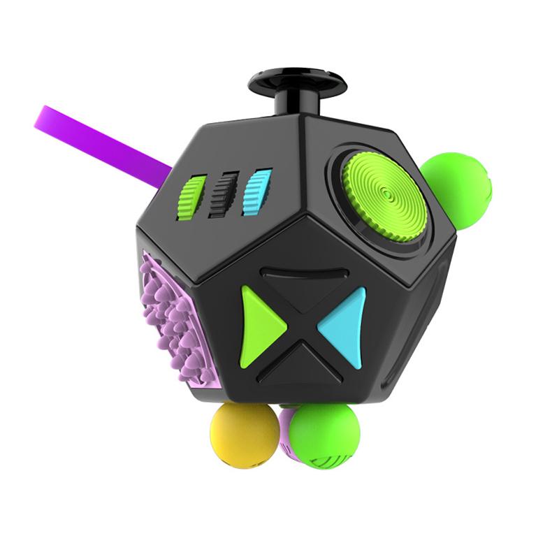 Кубик 6/12 сторон Игрушка для снятия стресса Радужный Аутизм СДВГ ОКР Тревожность Сенсорные игрушки Настольная игрушка для детей и взрослых