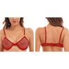Womens Hollow Out Mesh Bra O Ring Adjustable Straps Underwired Brassiere Lingerie Underwear