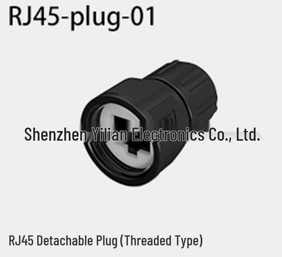 Водонепроницаемый разъем-вилка RJ45 CAT5e/CAT6a Gigabit IP67/IP68 Монтаж на переднюю/заднюю панель