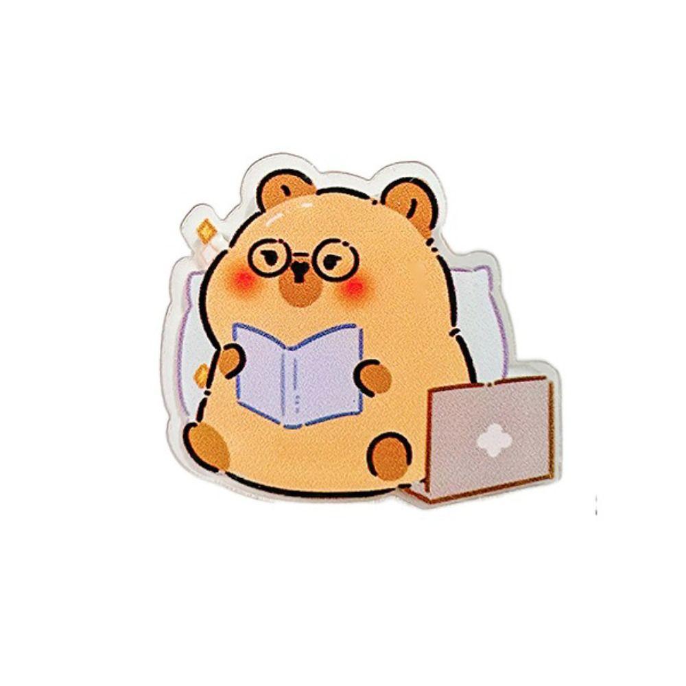 Скрепка Капибара PP Скрепка Капибара Акриловая Скрепка Зажим для Запечатывания Мультяшный Зажим для Заметок Зажим для Фото