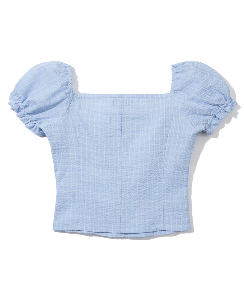 YOUHEE Puff Sleeve Blouse_Light Blue