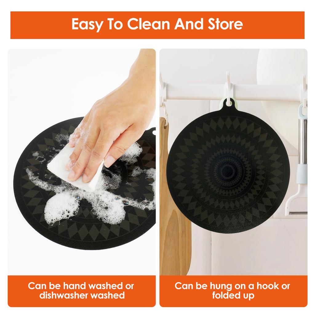 4 шт. Силиконовый коврик для индукционной плиты Термохромная защитная крышка для индукционной плиты Термостойкая защитная подкладка