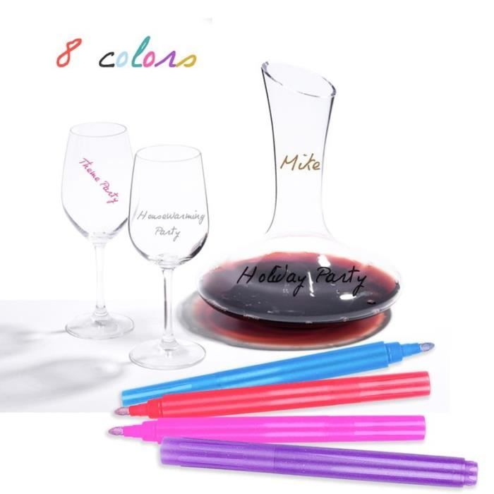 SHOP-STORY - Pack de 8 feutres marqueurs sur verre