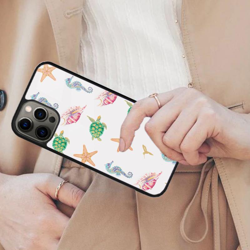 Ракушка Раковина Морское Искусство Магнитный Чехол Для Телефона ДЛЯ APPLE iPhone 17 Air 16 14 13 12 Pro Max 15 Plus Беспроводная Зарядка MagSafe Чехол