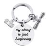 Graduation Gift Stainless Steel Keychain Rings Key Holder Creative Decorated Accessories