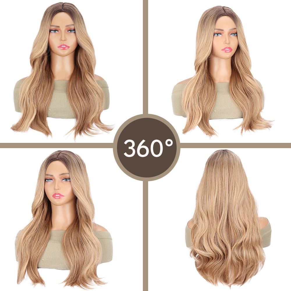 LISI HAIR Длинный волнистый парик с челкой, синтетический, натуральный парик для женщин, повседневный парик для косплея, вечеринки, Хэллоуина