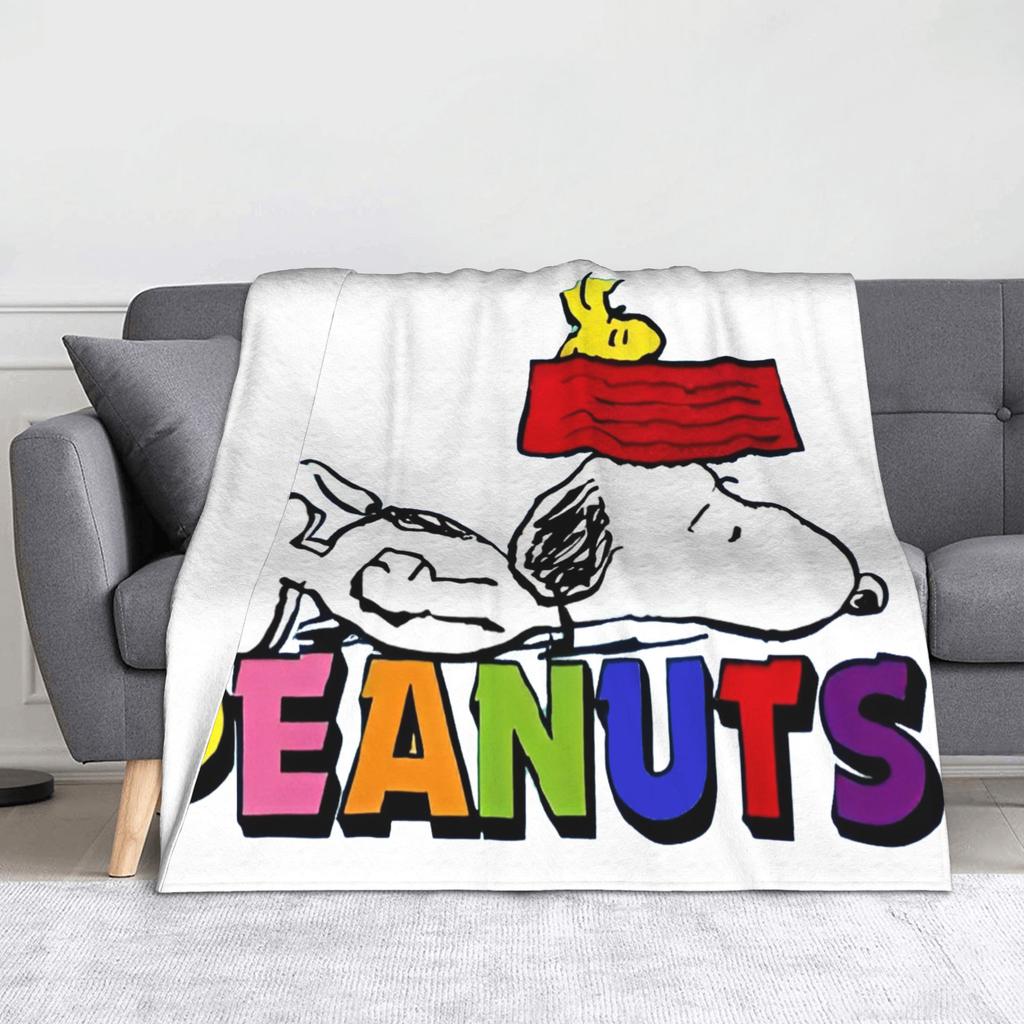 Плед Snoopy для дивана мультяшная собака Мягкий пушистый плюшевый плед 50x60 дюймов Разные размеры Покрывала для всех сезонов