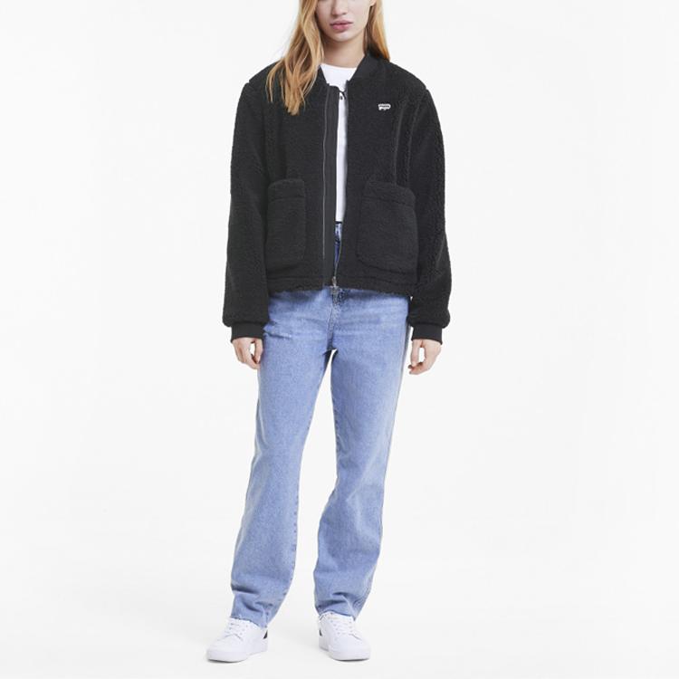 Puma Теплая повседневная спортивная куртка из шерпы, женская куртка, черная 599146-01