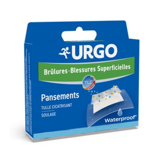 Urgo Premiers Soins Brûlures Blessures Superficielles Pansements Waterproof 10 x 7cm 4 unités