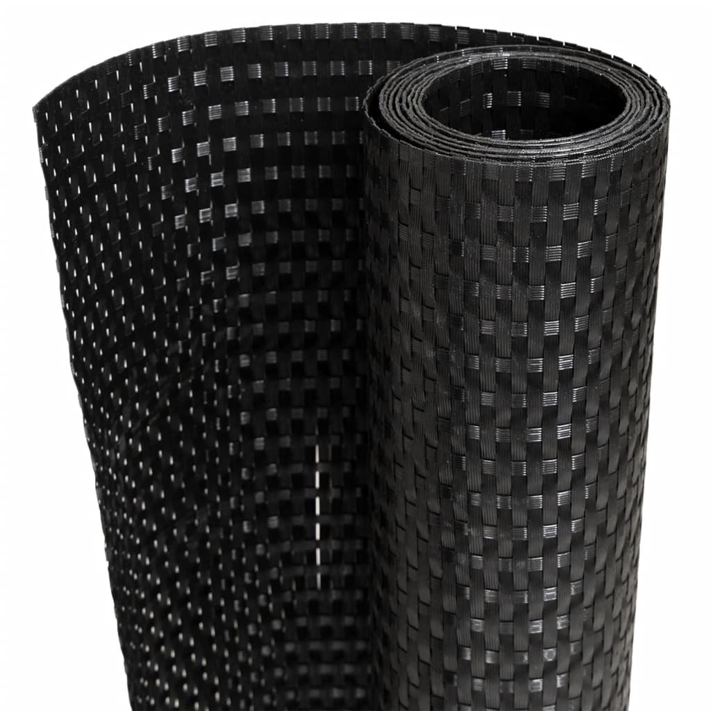 Vidaxl Parawan Balkonowy, Czarny, 300X80 Cm, Polirattan