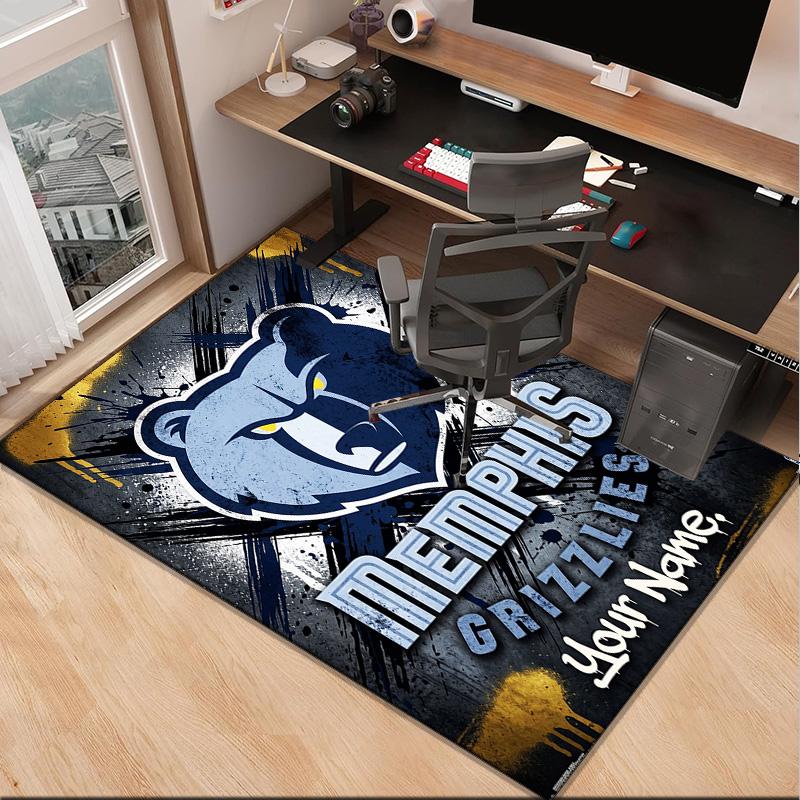 Custom NameGrizzly Marks Logo Design Carpet, Indoor Rug, Chair Rug, Living Rooms, Doormat Made From Polyester Home Decor Birthday Christmas Gifts