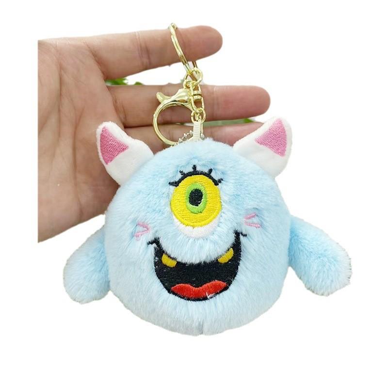 Enchanting Plush Monster Keychain Bag Cute Animal Themed Key Holder For Everyone