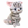 SunLemon Kitten American Shorthair Gray Stuffed Animal Cat 15 x 17.5 x 6.8 cm