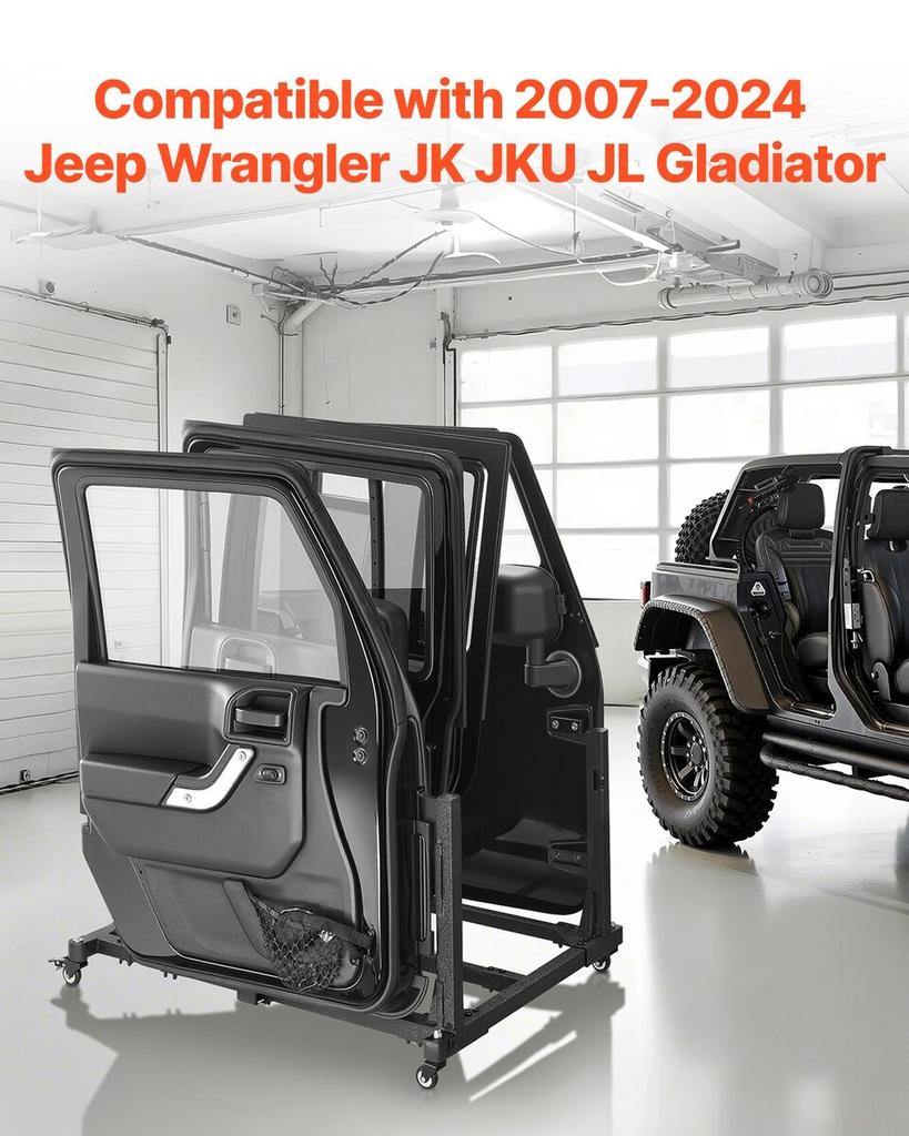 4 Doors Jeep Door Storage Cart for Jeep Wrangler JK JKU JL Gladiator