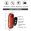 MTB Road Bike Rear Light USB Rechargeable LED Bike Tail Light Easy to Install Bicycle Warning Taillights for Night Riding Safety