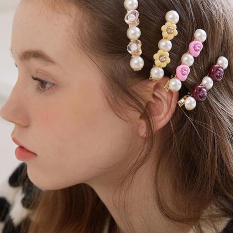 luvinball Pebble & Pearl Hair Clip