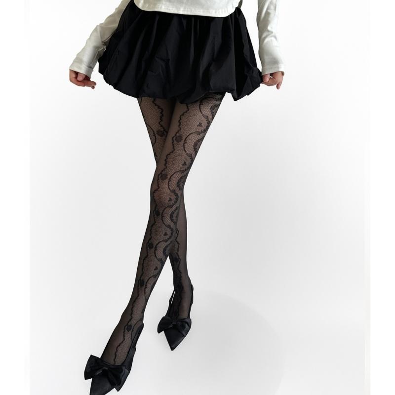 Patterned Fishnet Stockings Leggings,High Waist Tights Stockings for Women,Fishnets Thigh High Stockings Pantyhose