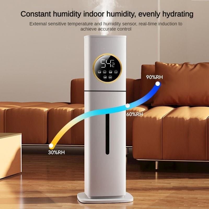 Увлажнитель воздуха с сильным туманом, кондиционер, комнатный, с большой емкостью, бесшумный распылитель, увлажнитель для спальни, стерилизация и очистка пола