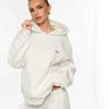 2026 Polka Dot Patchwork Hooded Sweatshirt Wide-Leg Jogger Pants Set Unisex Casual Lounge Outfit