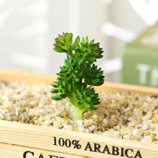 Yousheng 1Pc Artificial Succulent Plant Flocking Flower DIY Home Office Bonsai Decoration