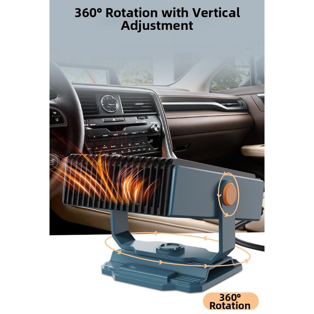 Портативный автомобильный обогреватель 12В 150Вт Устройство для обогрева, охлаждения, размораживания и удаления запотевания С вращающейся на 360° подставкой Для всех 12-вольтовых автомобилей