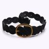 Pin Buckle Twists Woven Waistband Weave Men Belt Fashion Suede Belt  Unisex