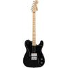 Squier by Fender Paranormal Esquire? Deluxe Electric Guitar, Maple Fingerboard, Black Pickguard, Metallic Black, with Soft Case