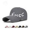 Spring Washed Cotton Fabric Embroidery Letter Sunscreen Baseball Cap Hard Top Stylish Face Small Outdoor Sunshade Cap