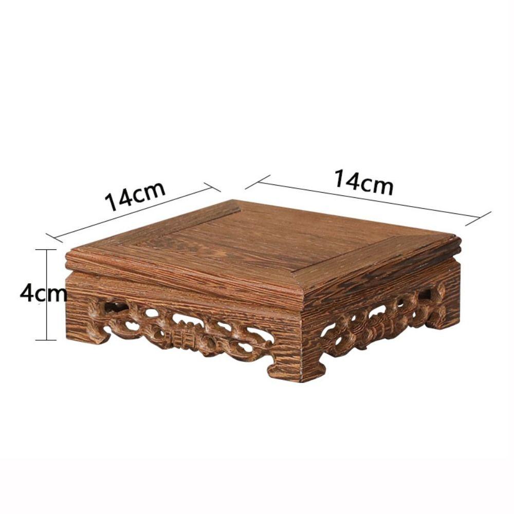 Wooden Plant Stand Pot Trays Potted Plant Base Garden Footrest Wooden Support  Incense Burner