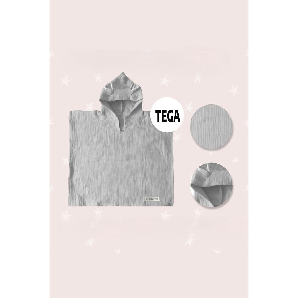 Органический 100% хлопок, 4 слоя муслина с капюшоном, пляжный детский детский халат-пончо, банное полотенце