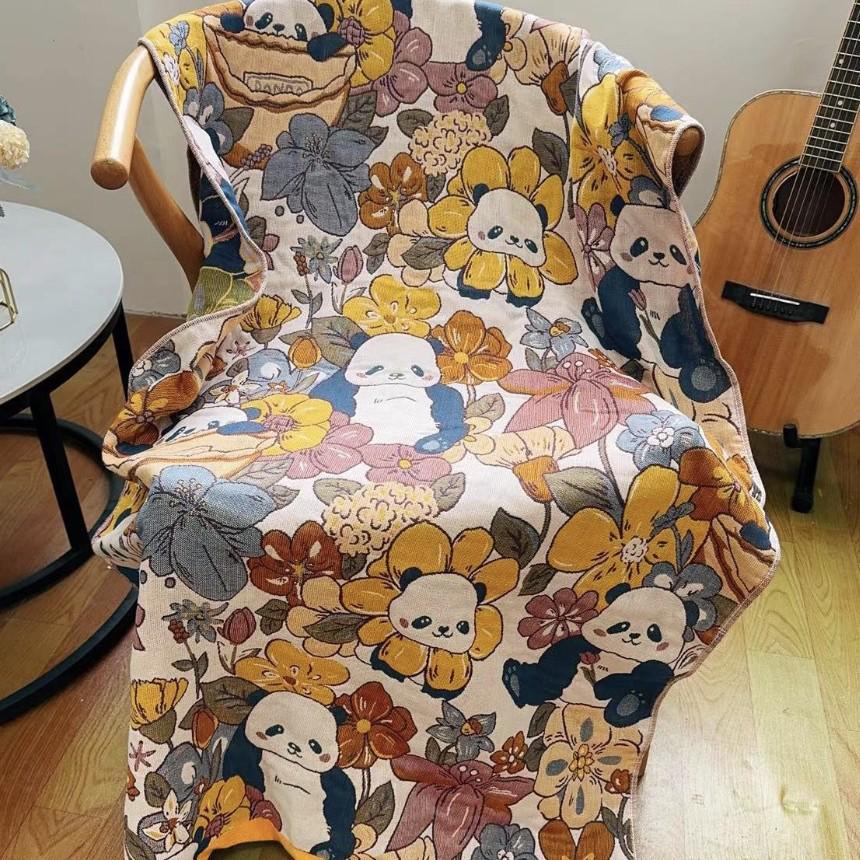 Extra Large Cotton Gauze Cartoon Bath Towel - Soft, Quick-Drying for Adults & Kids