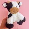 25cm Cow Plush Toy Cotton Stuffed Throw Pillow Dairy Cow Doll Soft and Comfortable Children's Playmate Birthday Gift for Girls