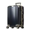 Suitcase Shockproof Aluminum Frame Carry Case S Size Quiet Double Casters TSA Lock Carry Bag Business Travel [Legend Walker] Carry-on (1-3