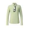 Fila Golf Series Casual Business Elegant Forest Style Non-Deformable Inner Layer With Scarf Knitted Long Sleeve Polo Shirt A11W545201F-LG