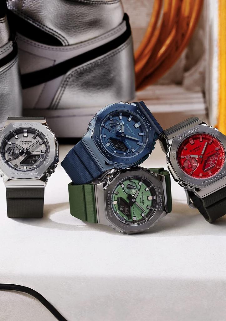 Часы Casio G-Shock, с металлическим покрытием, GM-2100N-2AJF, мужские, синие, оригинальный японский продукт