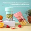 Portable USB Rechargeable Electric Juicer 420ml Ideal for Travel Smoothie Cups with Straw Feature
