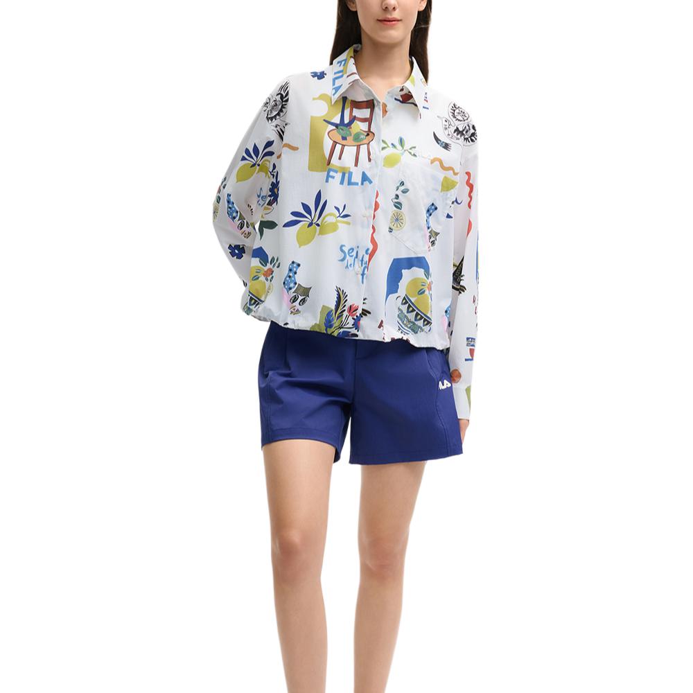 Fila Поло с длинным рукавом в стиле кэжуал Heritage Женские топы F11W528702FZA