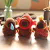 Stuffed Keychain Capybara Soft Short Plush Toy Pp Cotton Accessory Backpack