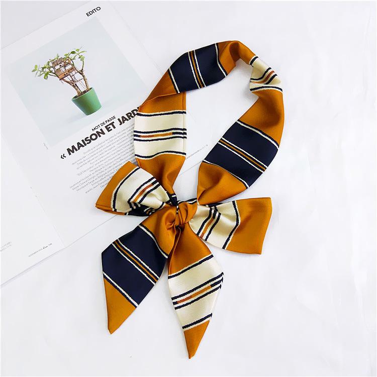 Small Scarf Women'S Long Style Spring And Autumn Double-Sided Decoration Versatile Winter Small Scarf Professional Scarf Long Scarf Accessory