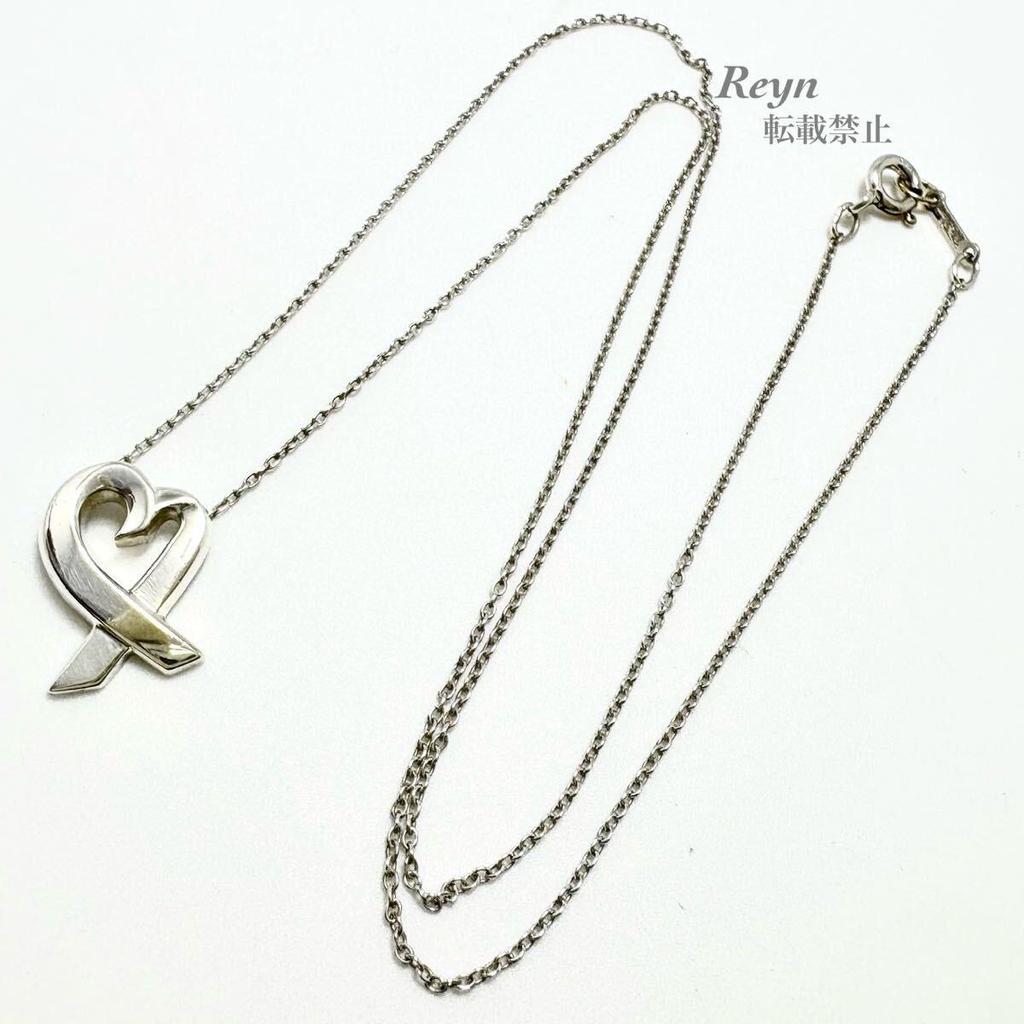 Б/у [Новый полированный] Tiffany & Co. Серебряное колье Tiffany 925 Paloma Picasso 'Любящее сердце'
