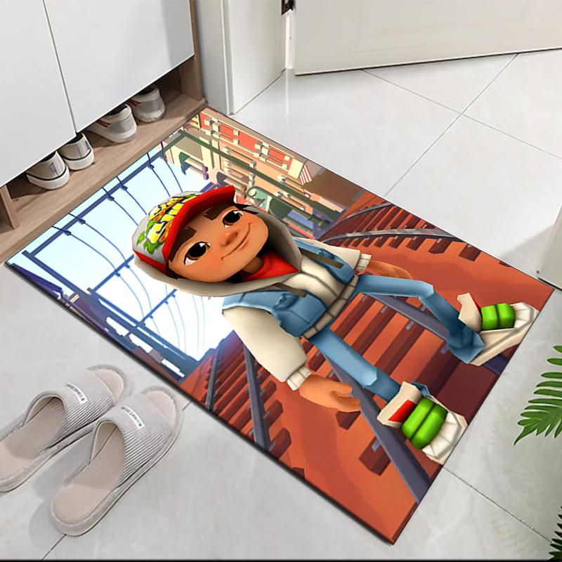 Ковер с принтом Subway Surfers для офисного кресла, гостиной, спальни, кухни, Декор, Подарки