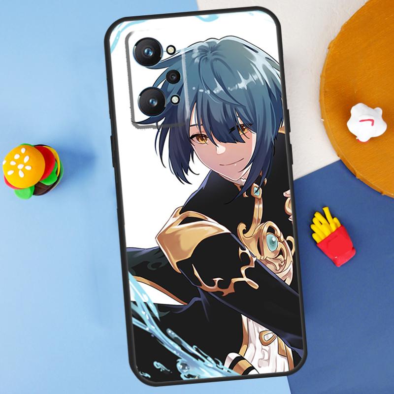 Чехол Genshin Impact Син Цю для Realme GT 6 6T 5 GT7 Pro C61 C75 C55 C51 C21Y C25S C67 C53 13 12 10 11 14 Pro Plus