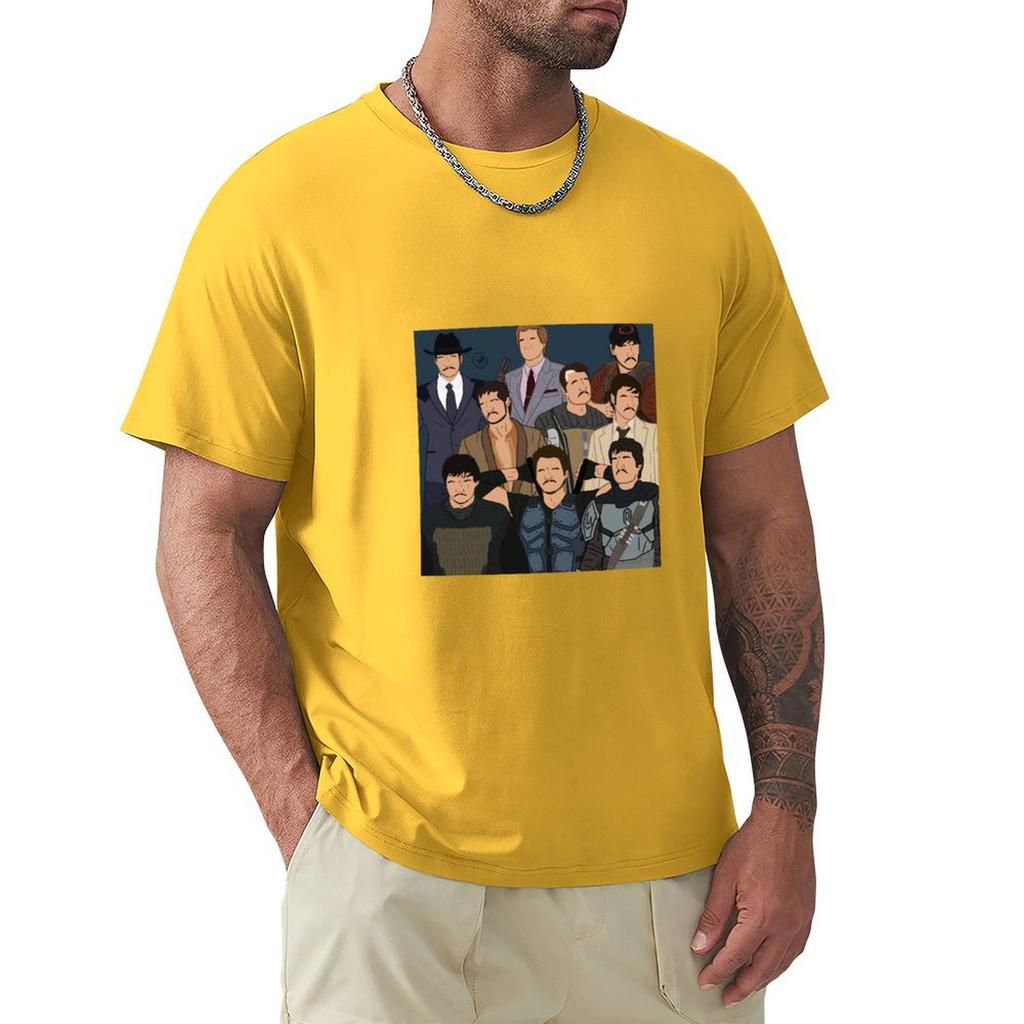 Pedro Characters T-Shirt Anime Clothes Rapper Graphic Tees Customs Sweat Tshirts For Men