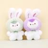 Adorable Cartoon Bunny Plush Keychain Colorful Stuffed Rabbit Bag Charm Gift