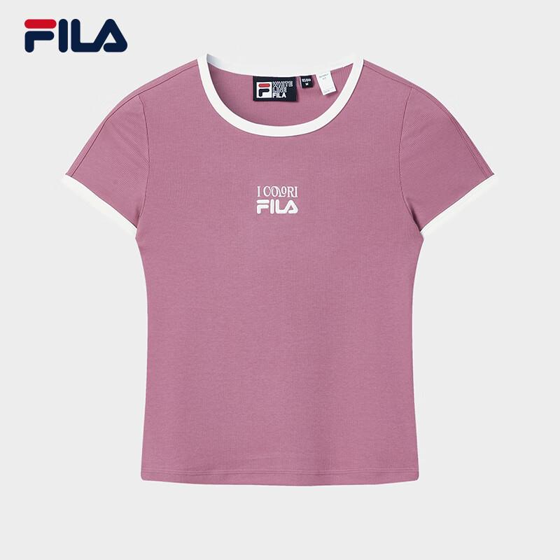 Fila Женская облегающая футболка в рубчик с коротким рукавом, лето 2026