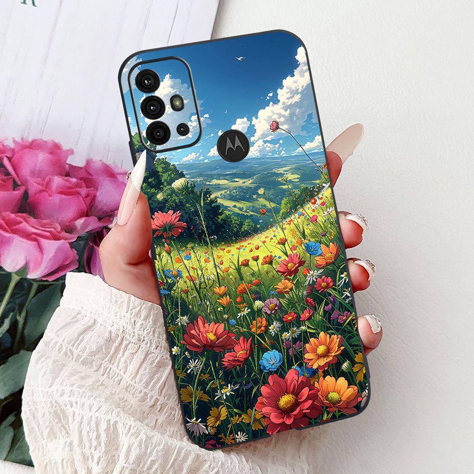 Чехол для Motorola Moto G30 G20 G10 Чехол для телефона Новая Мода Цветок Мягкий Силикон Матовый Бампер на Moto G20 XT2128-1 G 10 G 30 Capa